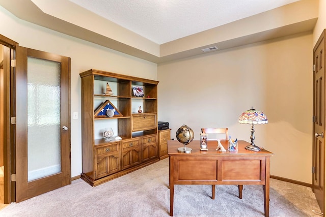8713 9th Pl N, Lake Elmo, MN 55042 - office area with light colored carpet and a textured ceiling