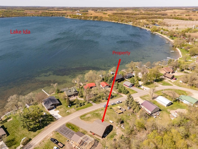 3391 Little Ida Beach Rd NW, Alexandria, MN 56308 - aerial view of property's location with a nearby body of water and nearby suburban area