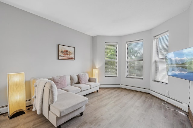 1811 Elliot Ave Unit 2, Minneapolis, MN 55404 - living area featuring wood finished floors and a baseboard radiator