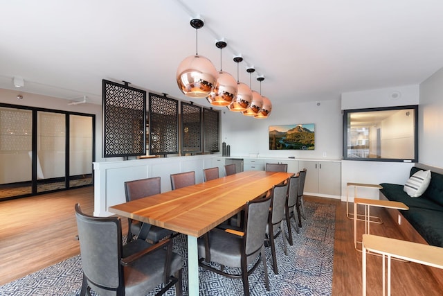 dining room featuring wood finished floors