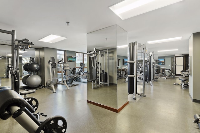 view of workout area