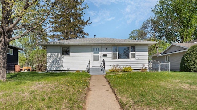 bungalow-style home with entry steps
