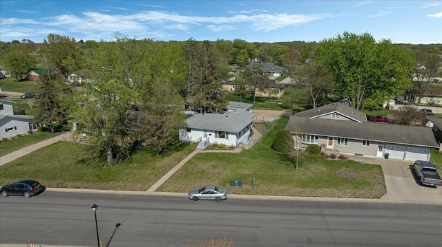 aerial view of residential area