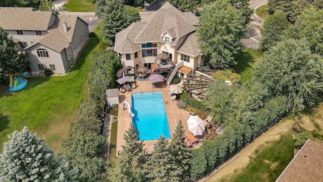 2255 Chelmsford Ln, Saint Cloud, MN 56301 - aerial view of property and surrounding area with a pool