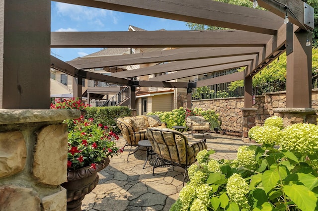 2255 Chelmsford Ln, Saint Cloud, MN 56301 - view of patio / terrace with a pergola and outdoor lounge area