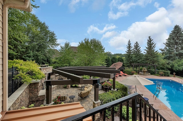 2255 Chelmsford Ln, Saint Cloud, MN 56301 - view of swimming pool with a pergola and a patio area