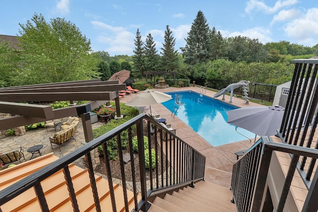2255 Chelmsford Ln, Saint Cloud, MN 56301 - view of pool with a water slide and a patio