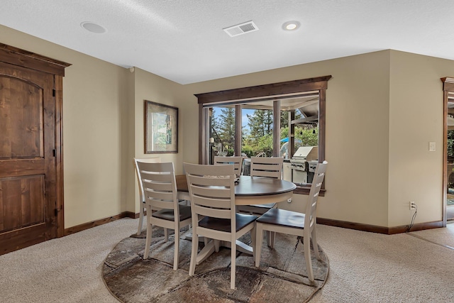 2255 Chelmsford Ln, Saint Cloud, MN 56301 - carpeted dining room featuring baseboards and a textured ceiling