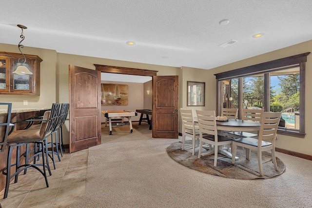 2255 Chelmsford Ln, Saint Cloud, MN 56301 - dining space with recessed lighting, light carpet, and baseboards