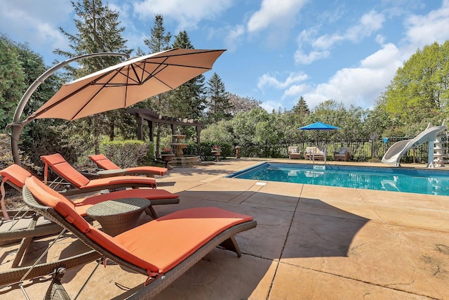 2255 Chelmsford Ln, Saint Cloud, MN 56301 - view of pool featuring a patio and a water slide