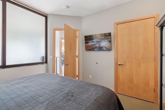 bedroom with carpet