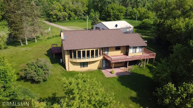 32598 Pioneer Ave, Aitkin, MN 56431 - aerial view of property and surrounding area with a heavily wooded area
