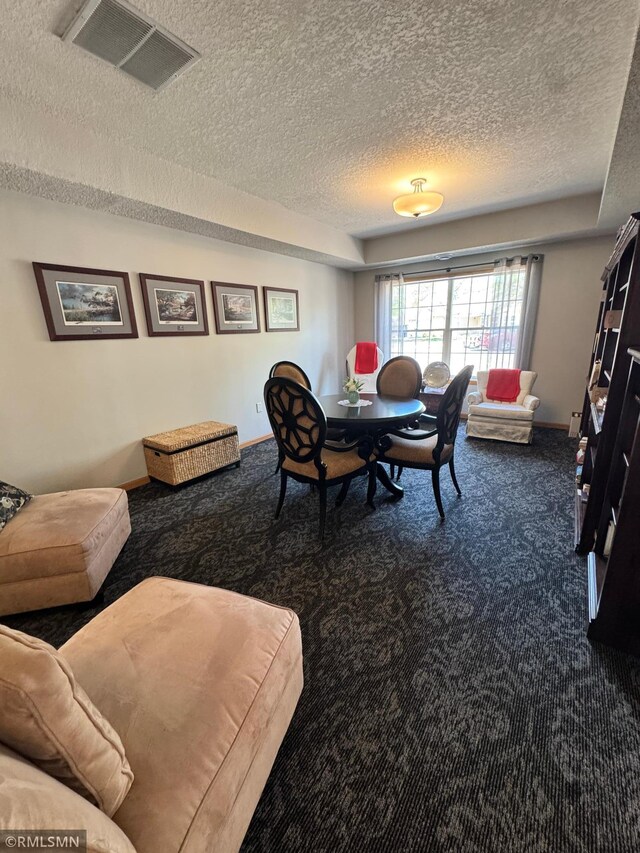 2231 Penn Pl Unit 114, North Saint Paul, MN 55109 - carpeted living area featuring a textured ceiling and baseboards