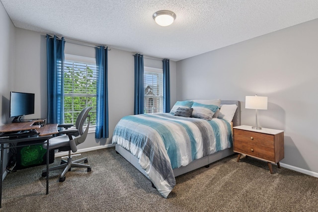 13148 Crolly Ct, Rosemount, MN 55068 - carpeted bedroom with a textured ceiling, baseboards, and an office area