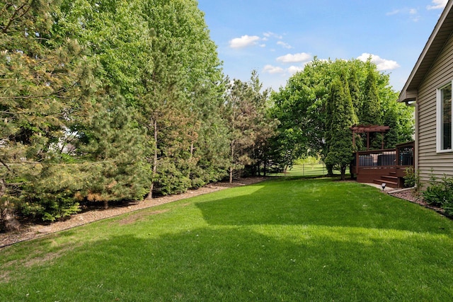 13148 Crolly Ct, Rosemount, MN 55068 - view of grassy yard with a deck