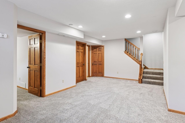 7010 Tartan Curv, Eden Prairie, MN 55346 - finished basement with carpet flooring, recessed lighting, and stairs