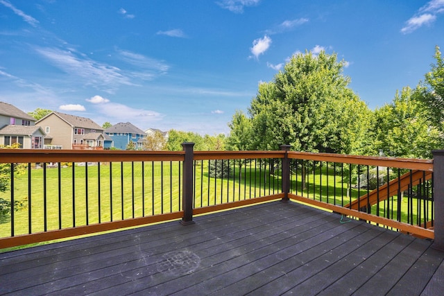 1730 Deephaven Dr, Woodbury, MN 55129 - deck with a residential view and a yard