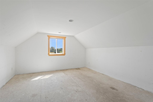 bonus room with lofted ceiling