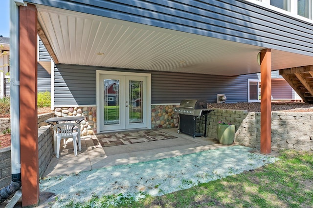 7715 217th Ave NE, Linwood Twp, MN 55092 - view of patio with french doors and grilling area