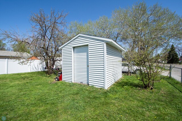 view of shed