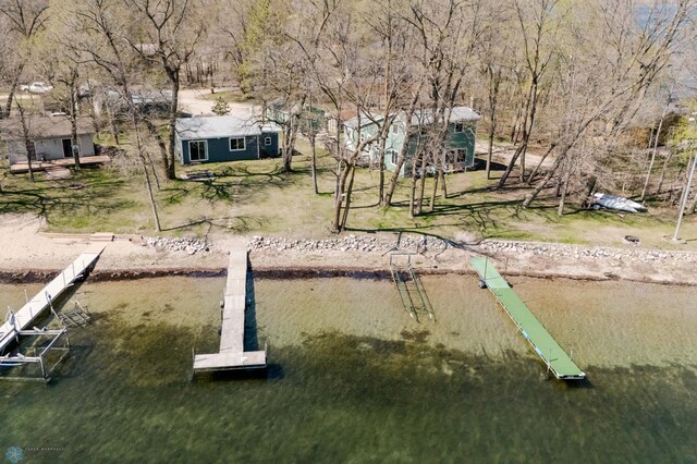 20841AND20850 Leona Beach Rd, Erie Twp, MN 56578 - dock area featuring a water view