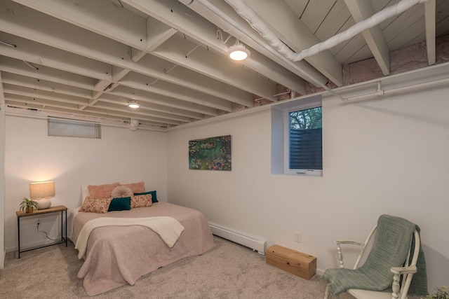 615 Vine St, Hudson, WI 54016 - carpeted bedroom with baseboard heating
