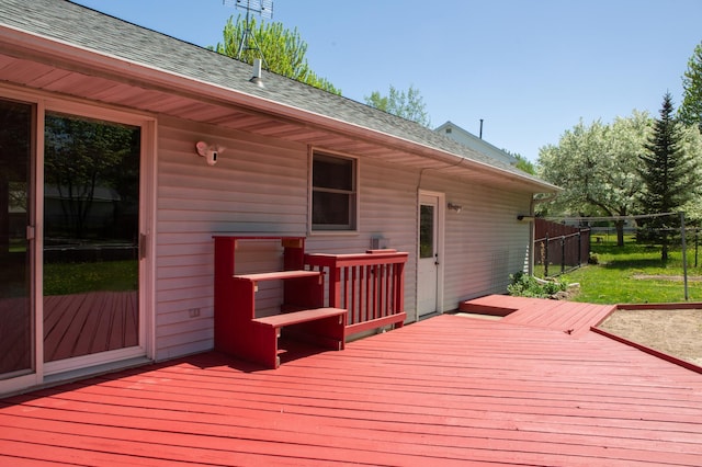 1377 Parkview Dr, New Richmond, WI 54017 - wooden deck with fence