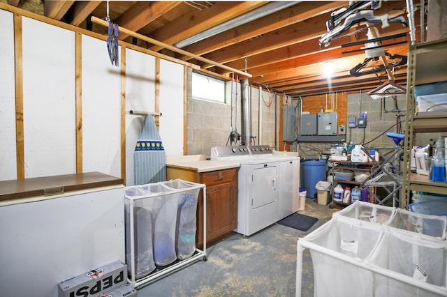26163 170th St, New Richland, MN 56072 - below grade area with independent washer and dryer and electric panel