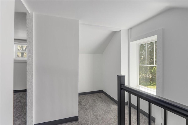 231 High St, New Richmond, WI 54017 - additional living space featuring carpet flooring, vaulted ceiling, and baseboards