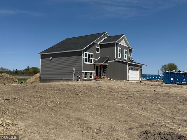 view of home's exterior featuring a garage