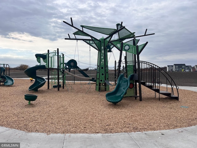 view of community jungle gym