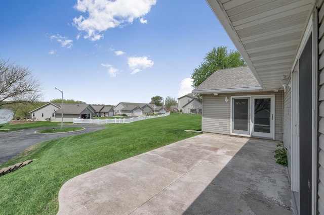 view of patio featuring a residential view