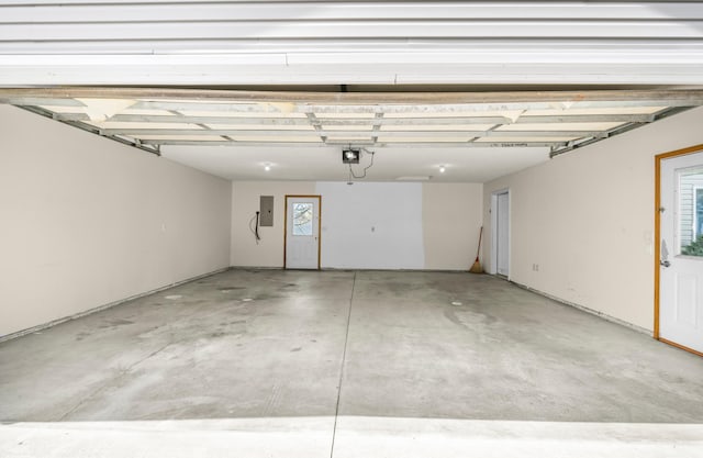 garage featuring electric panel