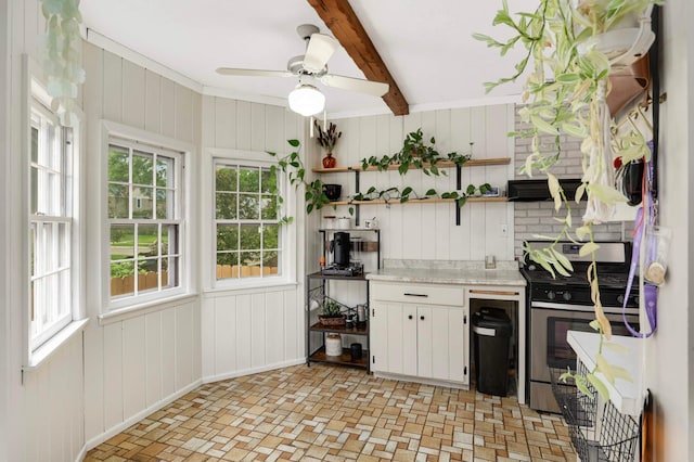 3338 Brownlow Ave, Saint Louis Park, MN 55426 - unfurnished sunroom featuring healthy amount of natural light and beam ceiling
