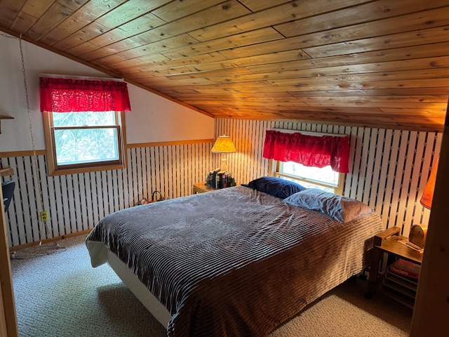 27721 Northwoods Dr, Laporte, MN 56461 - carpeted bedroom with vaulted ceiling and wooden ceiling