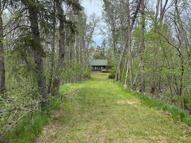27721 Northwoods Dr, Laporte, MN 56461 - view of grassy yard with a forest view