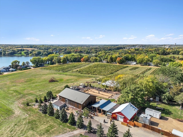 view of rural area featuring a nearby body of water