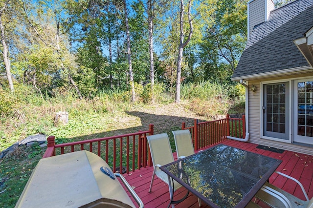 771 County Road B2 E, Little Canada, MN 55117 - wooden deck with outdoor dining area