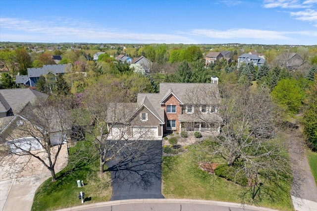 aerial perspective of suburban area