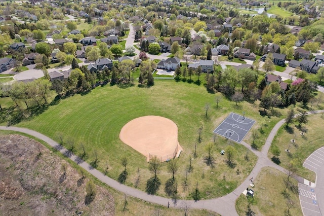 aerial perspective of suburban area