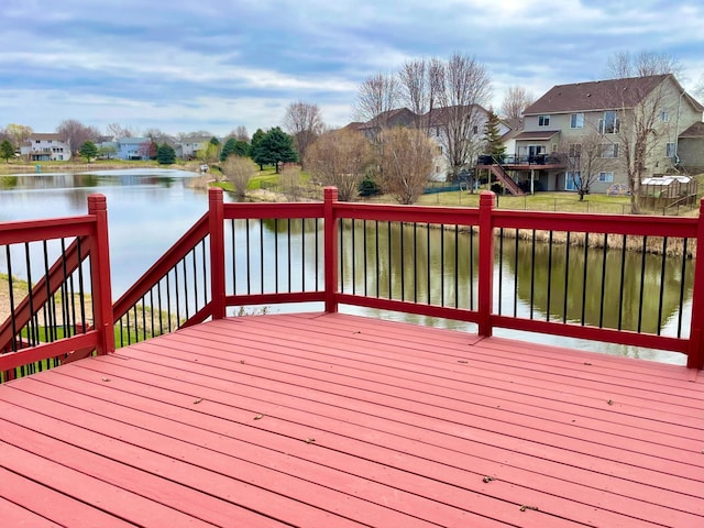 1986 Mathias Rd, Shakopee, MN 55379 - wooden deck with a water view and a residential view