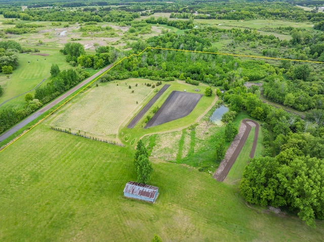 12235 323rd St, Princeton, MN 55371 - overview of rural landscape featuring property boundaries highlighted