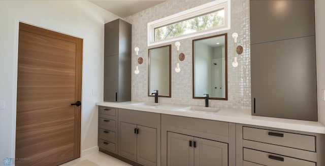 602 Sheyenne St, Horace, ND 58047 - full bathroom with double vanity and tasteful backsplash