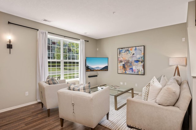 17208 72nd Ave N, Maple Grove, MN 55311 - living room featuring wood finished floors and baseboards