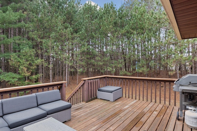 265 Red Pine Trl, Saint Joseph Twp, WI 54016 - wooden terrace with an outdoor living space