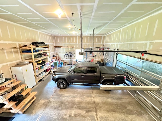 766 County Road F E, Vadnais Heights, MN 55127 - garage with freestanding refrigerator