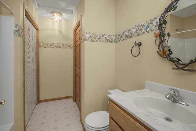 1922 Eastridge Ct, Stillwater, MN 55082 - full bathroom with a closet, tile patterned floors, vanity, and toilet