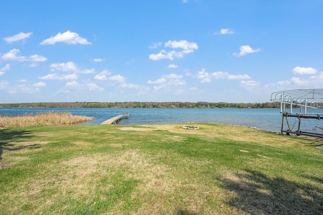 19490 Ruff Shores Rd, Harris Twp, MN 55744 - water view featuring a dock