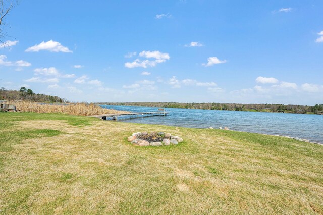 19490 Ruff Shores Rd, Harris Twp, MN 55744 - water view with a dock