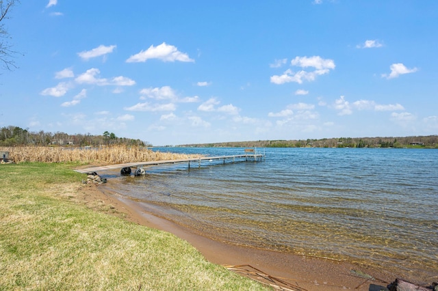 19490 Ruff Shores Rd, Harris Twp, MN 55744 - dock area featuring a water view